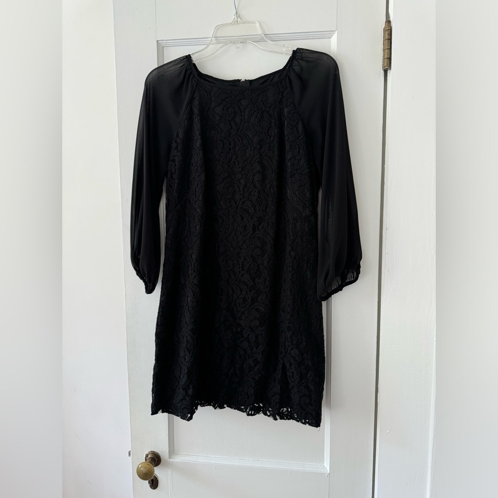 Adrianna Papell Lace Dress - Black - Size 6    *Shortened